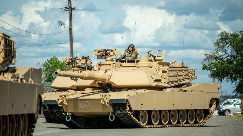 Amerykańskie czołgi M1A2 SEP v3 Abrams.