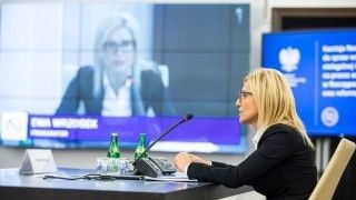 Na zdjęciu prokurator Ewa Wrzosek podczas senackiej komisji nadzwyczajnej ds. Pegasusa.