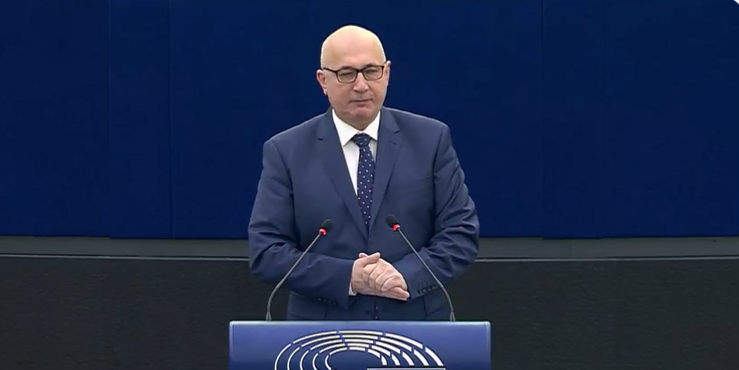 Joachim Brudziński/ fot. screen własny z debaty w PE