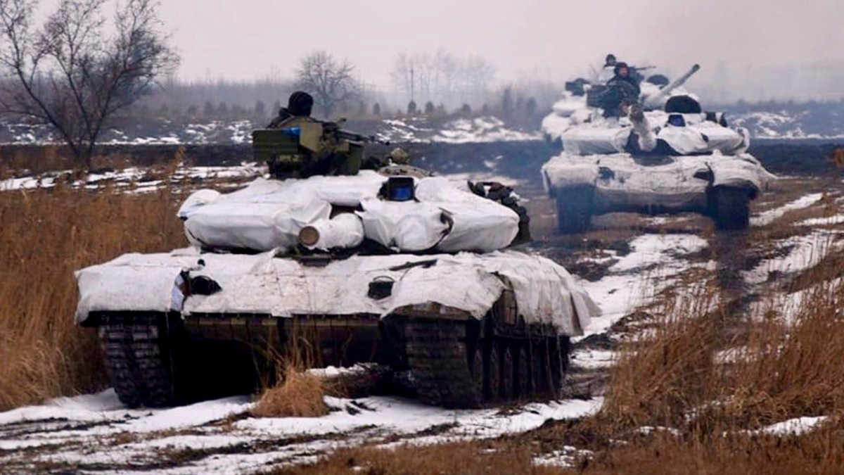 Czołgi T-64 na wschodzie Ukrainy