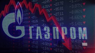 Spadek akcji Gazpromu, zdjęcie ilustracyjne.
