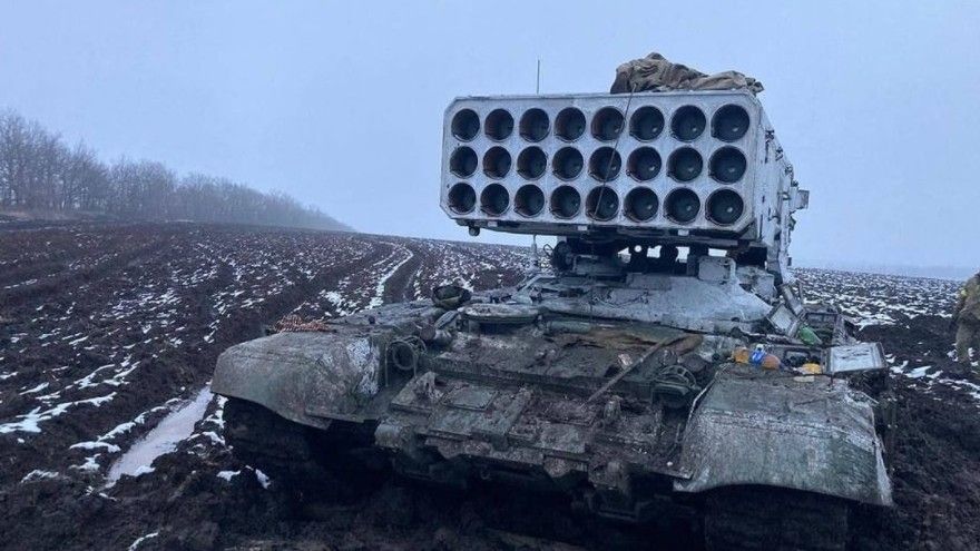Rosyjski TOS-1 gdzieś na terytorium Ukrainy