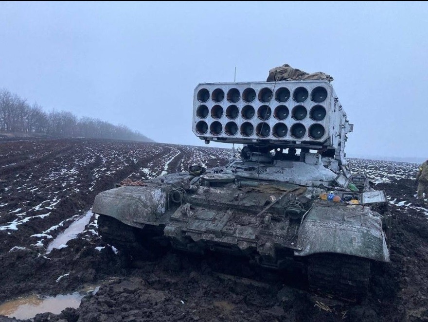 Rosyjski TOS-1 gdzieś na terytorium Ukrainy