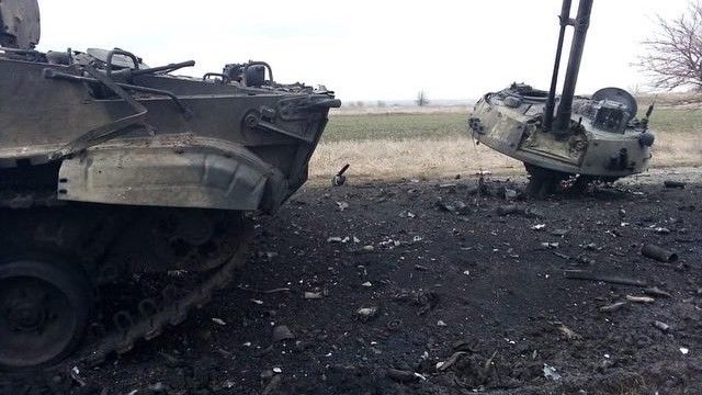 Zniszczony pojazd BMP-3