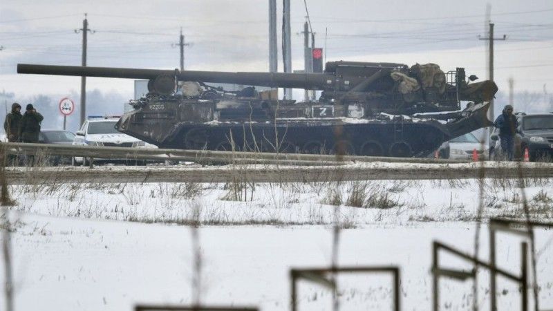 Rosyjski 2S7 zaobserwowany na Ukrainie