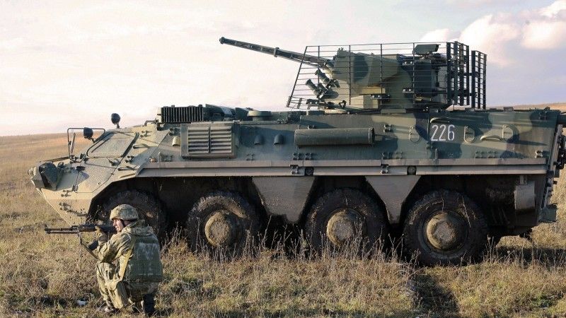 BTR-4 podczas ćwiczeń w Jaworowie