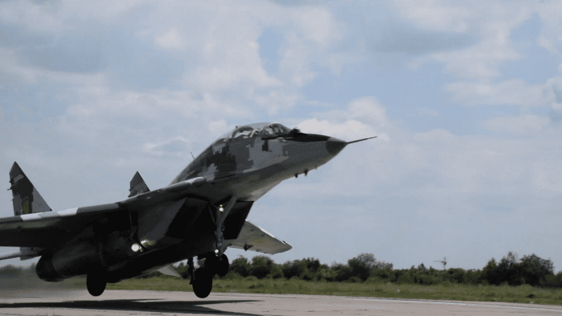 Start ukraińskiego MiGa-29
