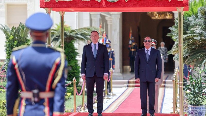 Prezydent Andrzej Duda i prezydent Egiptu Abd el-Fatah es-Sisi