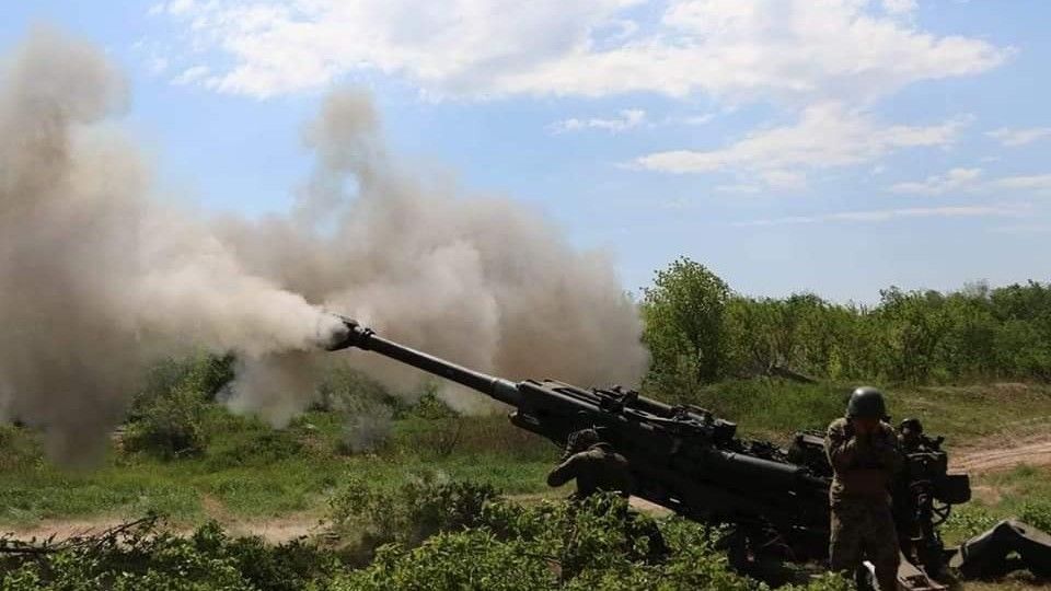 Ukraińska haubica M777 należąca do 44.Samodzielnej Brygady Artylerii im. hetmana Daniła Apostoła