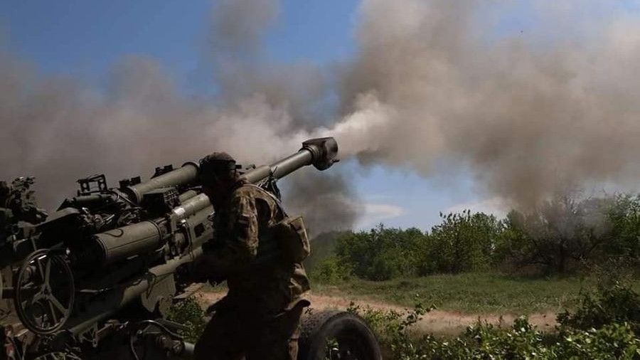 Ukraińska haubica M777 należąca do 44.Samodzielnej Brygady Artylerii im. hetmana Daniła Apostoła