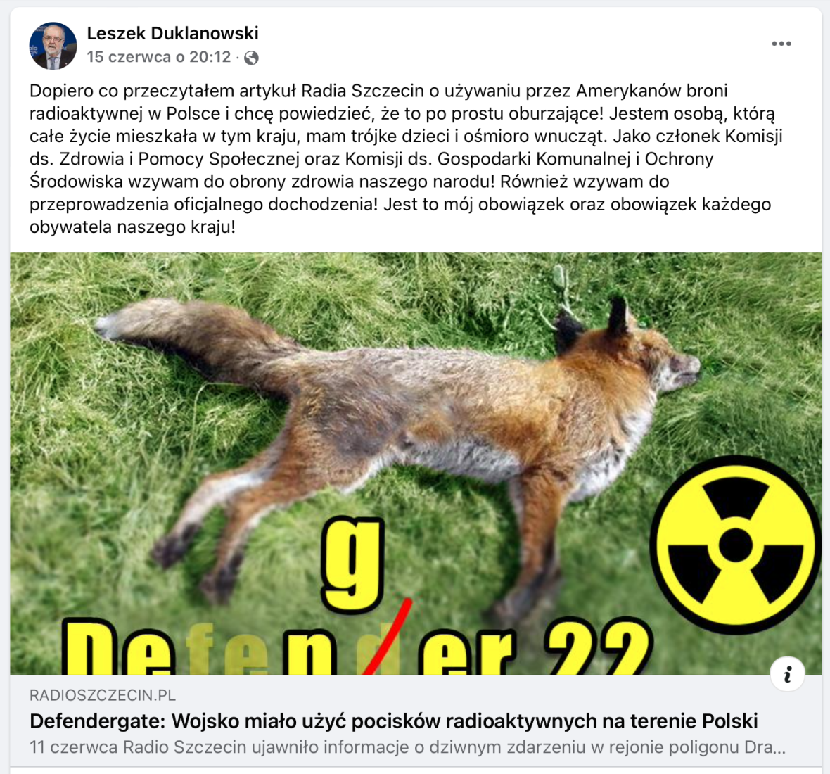 fałszywe konto duklanowskiego