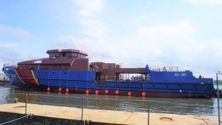 Zwodowany w Gdańsku kadłub przyszłego patrolowca SG-301