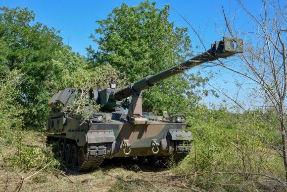 Krab self-propelled howitzer in Ukraine.