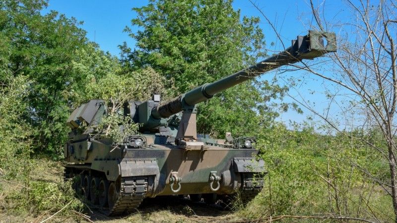 Krab self-propelled howitzer in Ukraine.