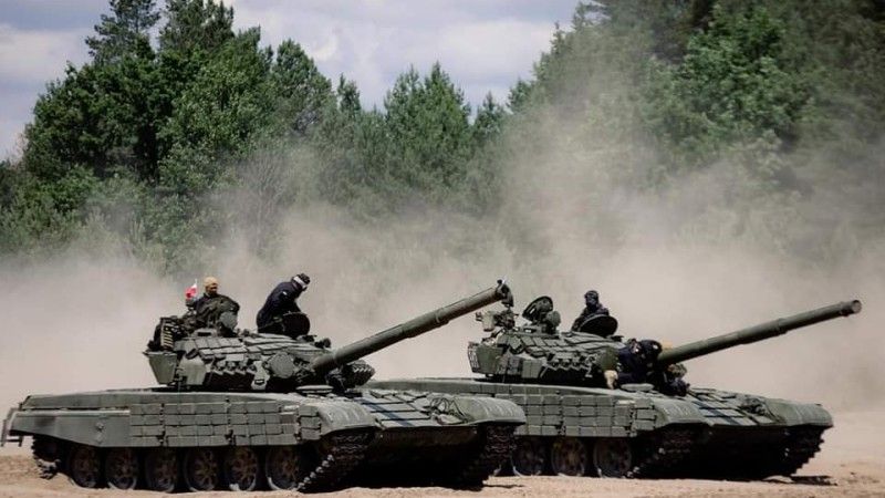 T-72M1 z Czech i Polski obłożone pancerzem reaktywnym Kontakt-1