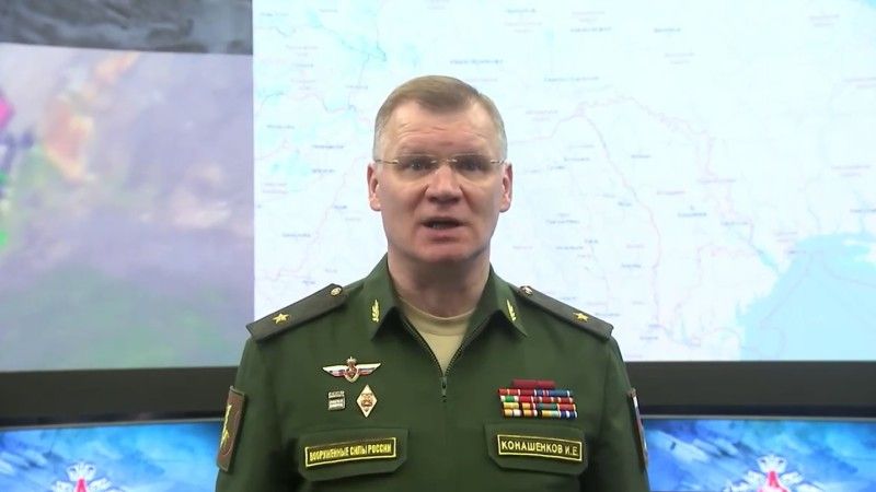 generał-lejtnant Igor Konaszenkow - rzecznik prasowy Ministerstwa Obrony Rosji (zdjęcie jeszcze przed awansem w stopniu generała-majora)