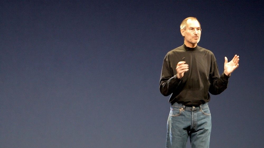 Steve Jobs podczas wystąpienia