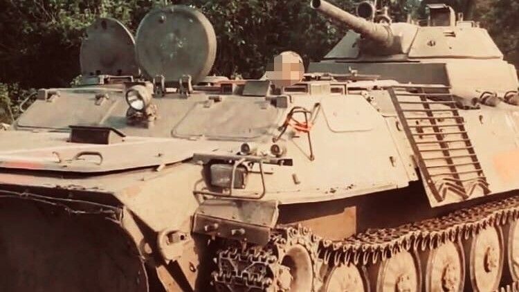 Prowizorycznie stworzony bojowy wóz piechoty, używany przez wojska LNR powstały z połączenia transportera opancerzonego MT-LB i wieży bojowego wozu piechoty BMP-1