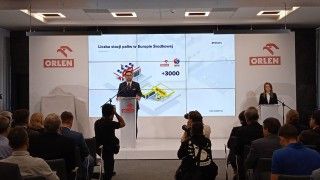 Prezes Orlenu podczas konferencji
