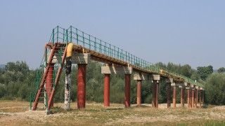 Fragment ropociągu "Przyjaźń" na Ukrainie