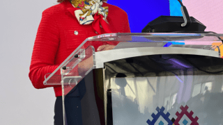 Doreen Bogdan-Martin w czasie wyboru na Sekretarz Generalną ITU