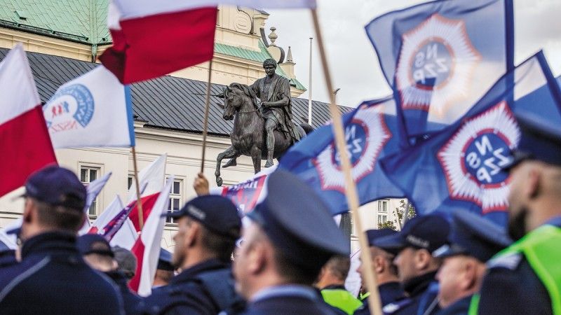 Protest służb mundurowych, Warszawa 2018 r.