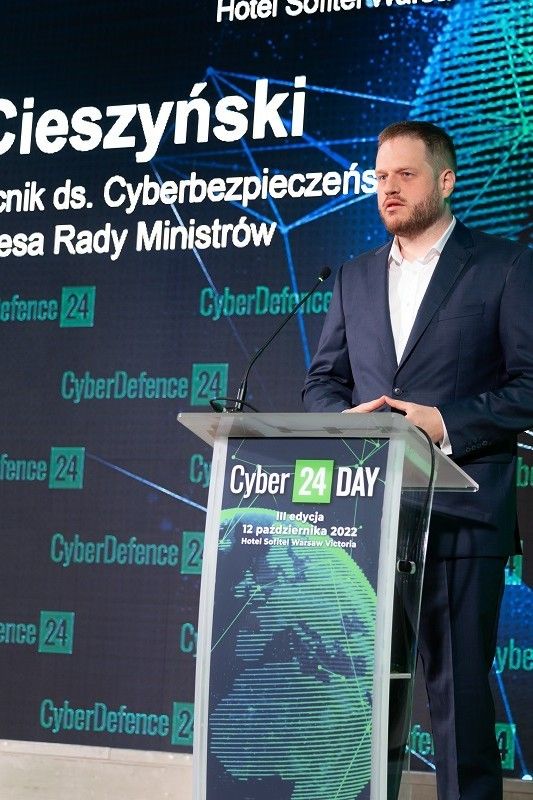 Janusz Cieszyński, sekretarz stanu ds. cyfryzacji w KPRM podczas Cyber24 Day