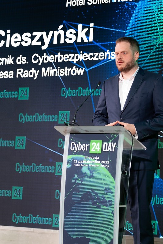 Janusz Cieszyński, sekretarz stanu ds. cyfryzacji w KPRM podczas Cyber24 Day