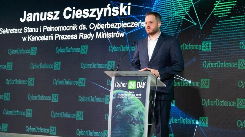 Janusz Cieszyński, sekretarz stanu ds. cyfryzacji w KPRM podczas Cyber24 Day