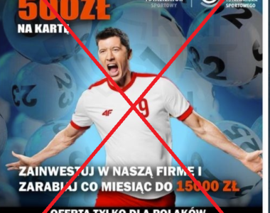 Cyberprzestępcy wykorzystują wizerunek polskich piłkarzy do fałszywych inwestycji