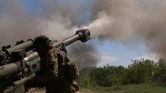 Ukrainian M777 Howitzer of the 44th Hetman Danil Apostol Artillery Brigade.
