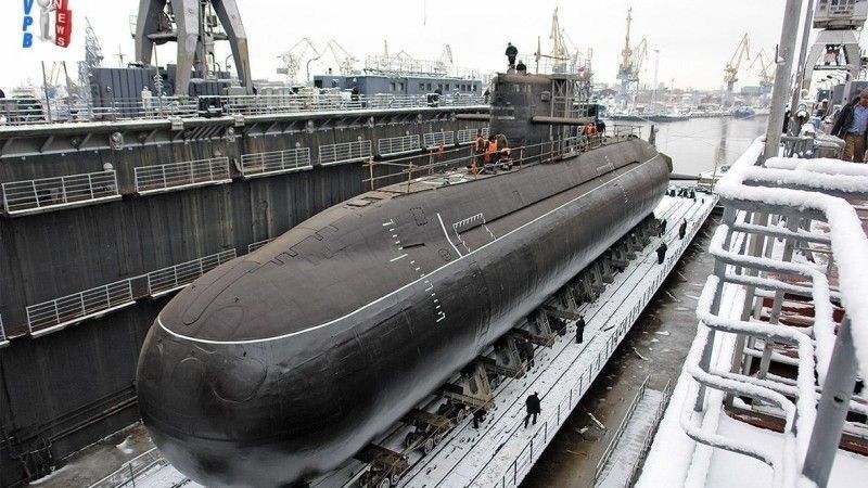 Wodowanie konwencjonalnego okrętu podwodnego Wielikie Łuki.