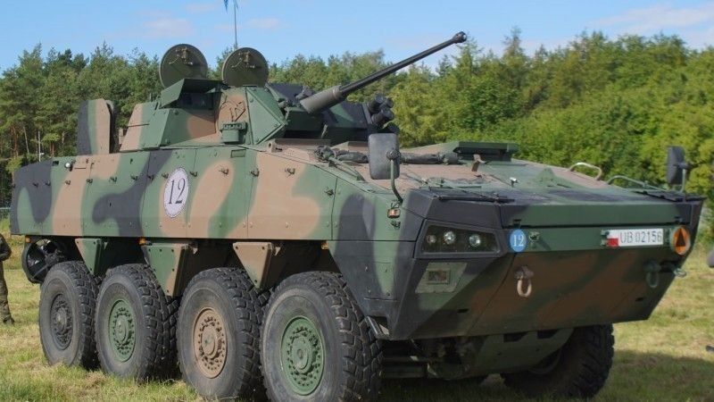Rosomak APC fitted with the Hitfist turret.