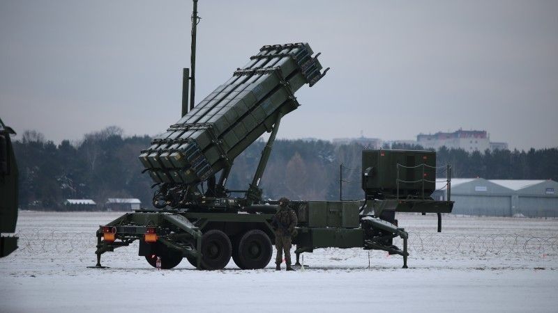 Polish M903 launcher with eight PAC-3 MSE missile containers in Bemowo.