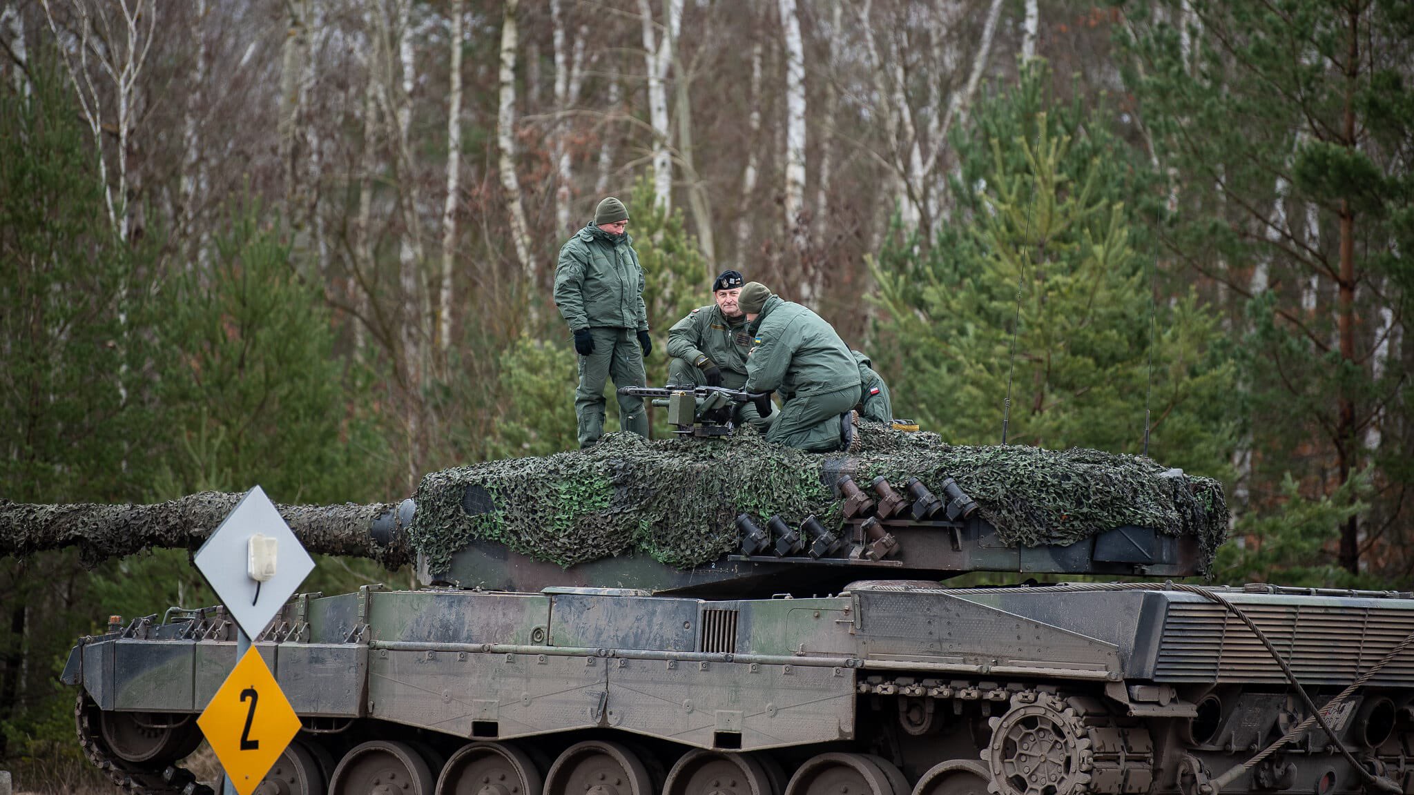 Prezydent Duda na wizytacji szkoleń ukraińskich załóg na Leopardach