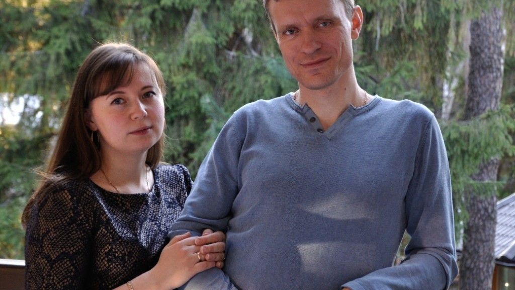 Serhij Morgaczow z żoną Kateryną.