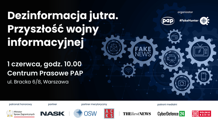 1 czerwca odbędzie się ekspercka konferencja PAP o przyszłości wojny informacyjnej