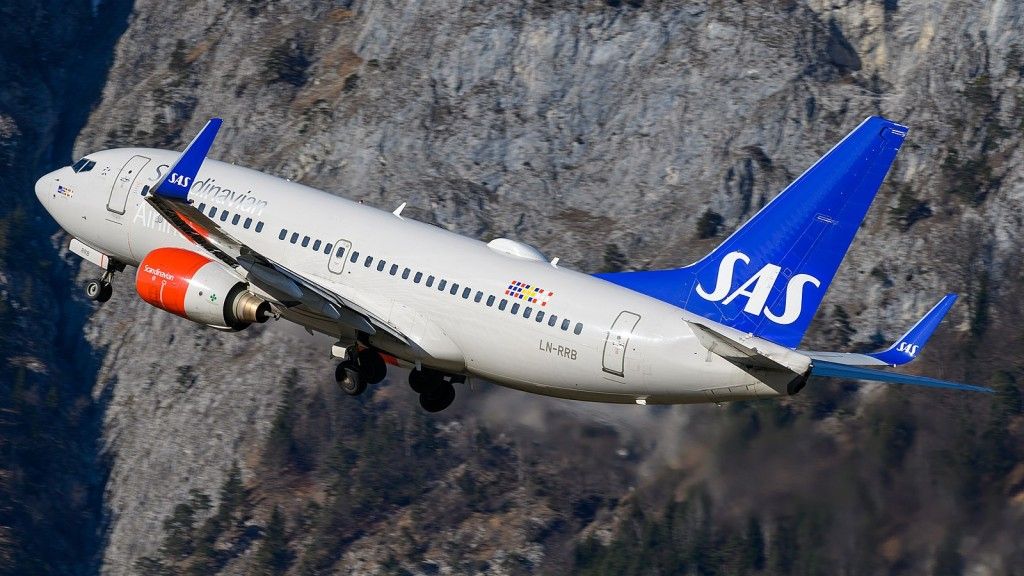 Boeing 737 skandynawskich linii lotniczych SAS.