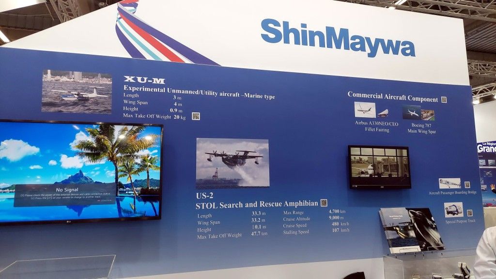 Stoisko ShinMaywa Industries podczas Paris Air Show 2023
