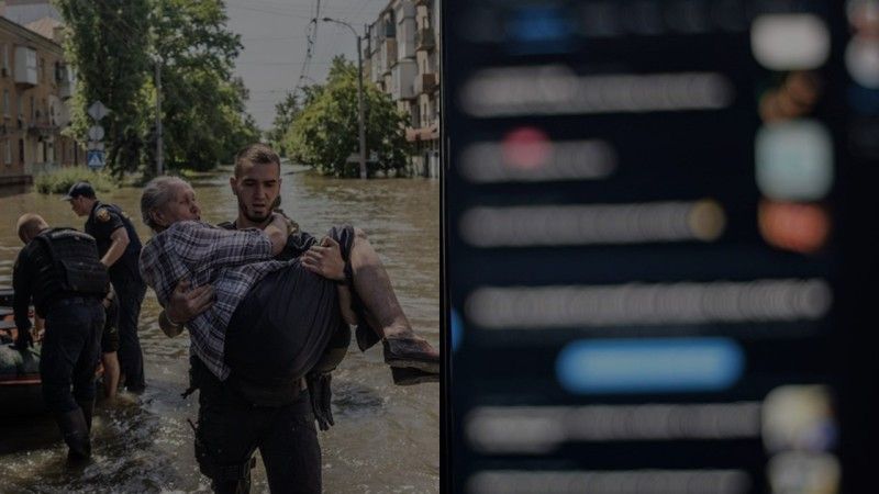 Rosyjskie propagandowe wpisy dotyczące katastrofy w Nowej Kachowce pojawiły się na Twitterze