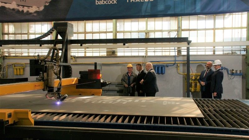 Cutting of the first sheets for the Project 106 Miecznik prototype frigate, expected to be named ORP Wicher