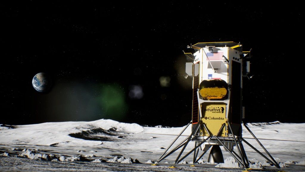 Wizualizacja lądownika Nova-C na Księżycu