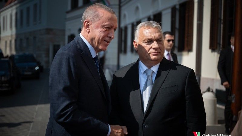 Prezydent Turcji Recepa Tayyipa Erdogana i premier Węgier Victor Orban