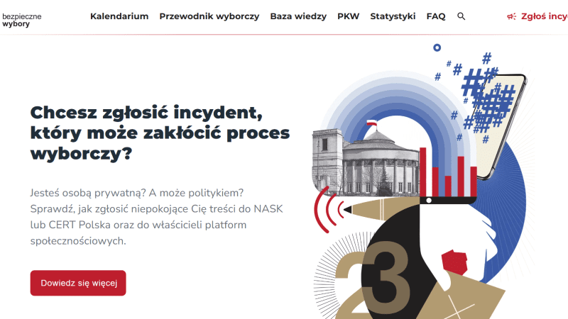 Strona Bezpieczne.wybory.pl umożliwi m.in. zgłoszenie incydentu związanego z wyborami