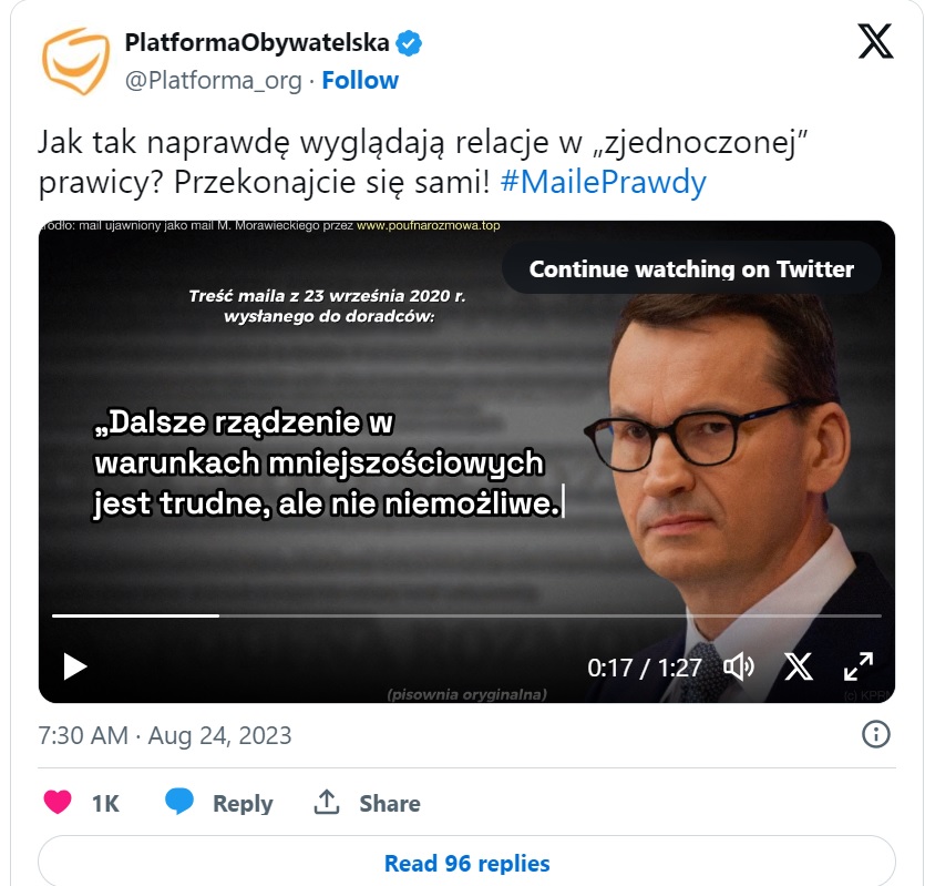 PO używa sztucznej inteligencji do spotu wyborczego. Otwiera Puszkę Pandory?