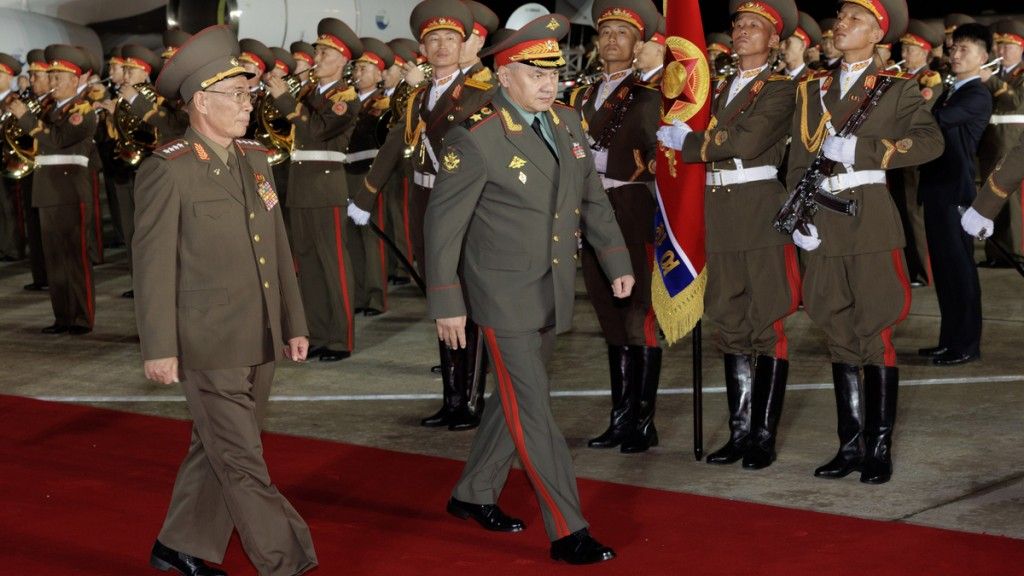 Minister Siergiej Szojgu w Korei Północnej