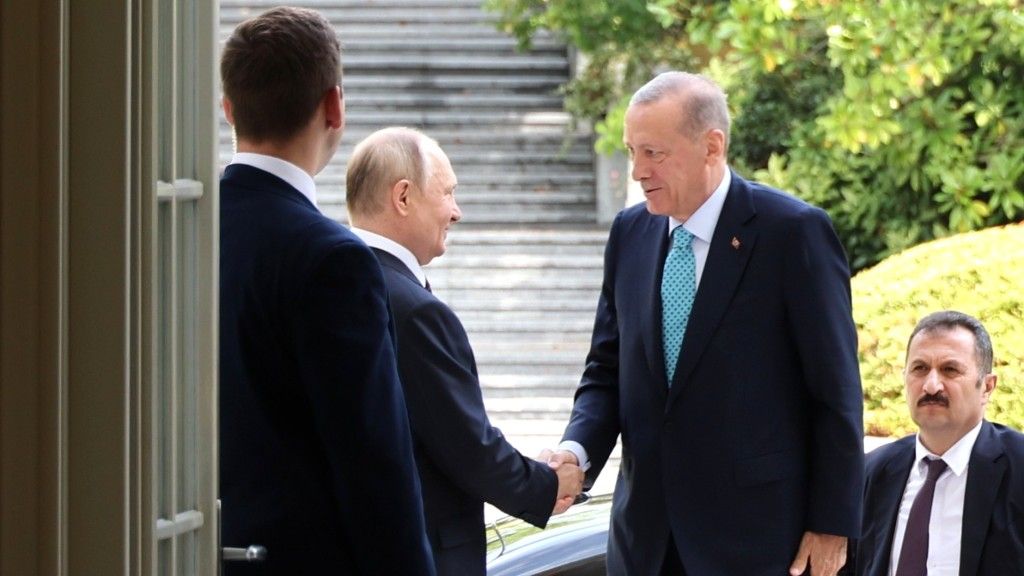 W. Putin i  R. Erdogan na spotkaniu w Soczi