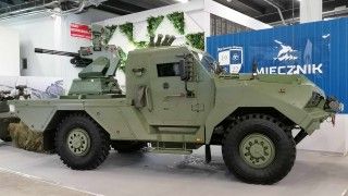 System antydronowy od ZM Tarnów osadzony na Waranie 4x4.