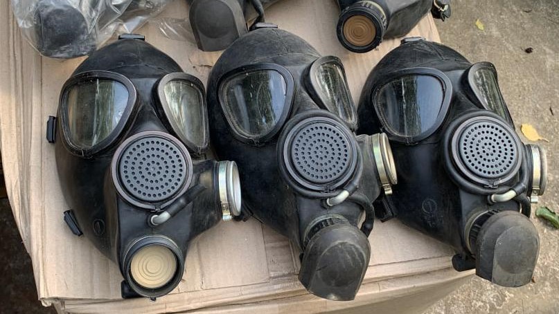 wojsko maski gazowe ukraina