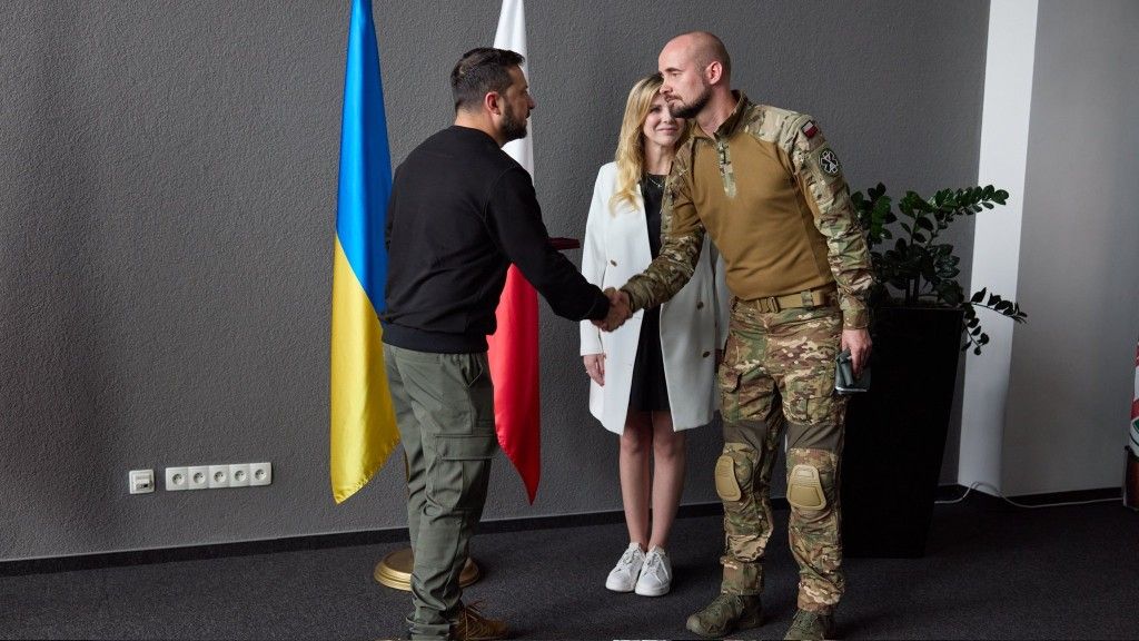 Damian Duda i Bianka Zalewska podczas spotkania z prezydentem Ukrainy w Lublinie